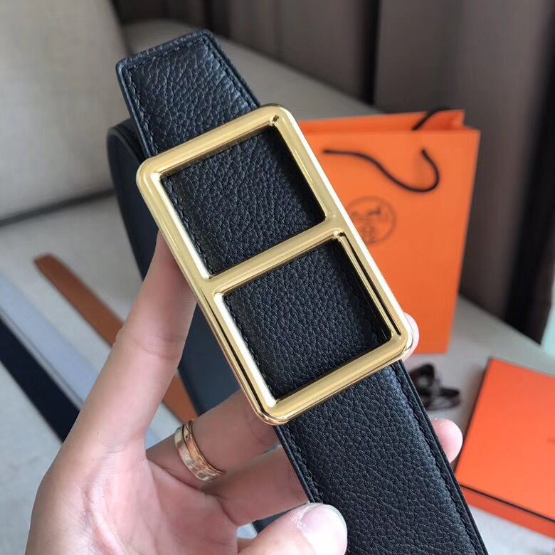 Hermes Officier Belt Buckle & Black 38MM Strap - Image 3