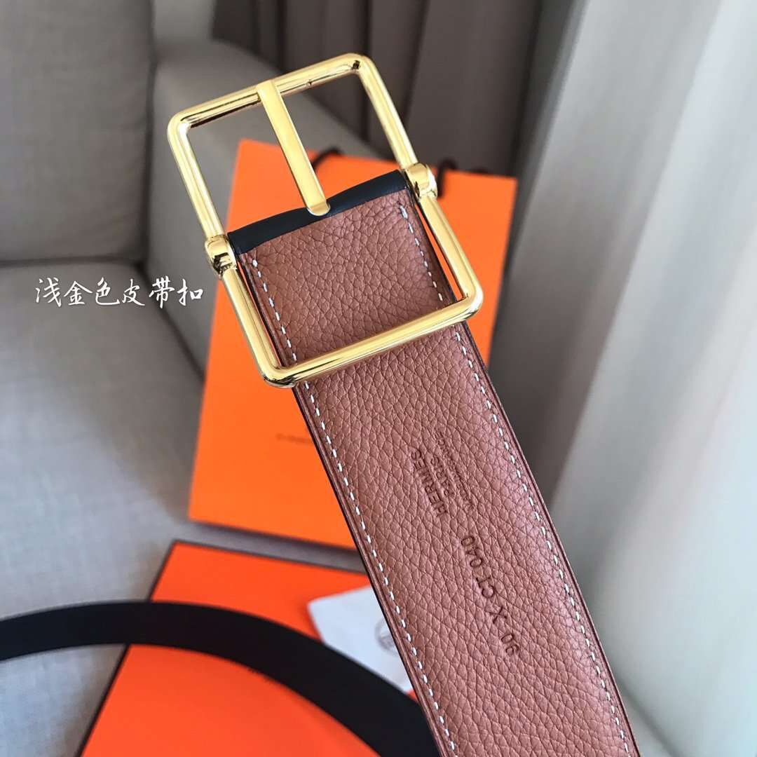 Hermes Brown Saddle 38MM Reversible Belt - Image 9