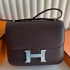 Hermes Constance 18 Handmade Bag in Rouge H Chevre Mysore Leather