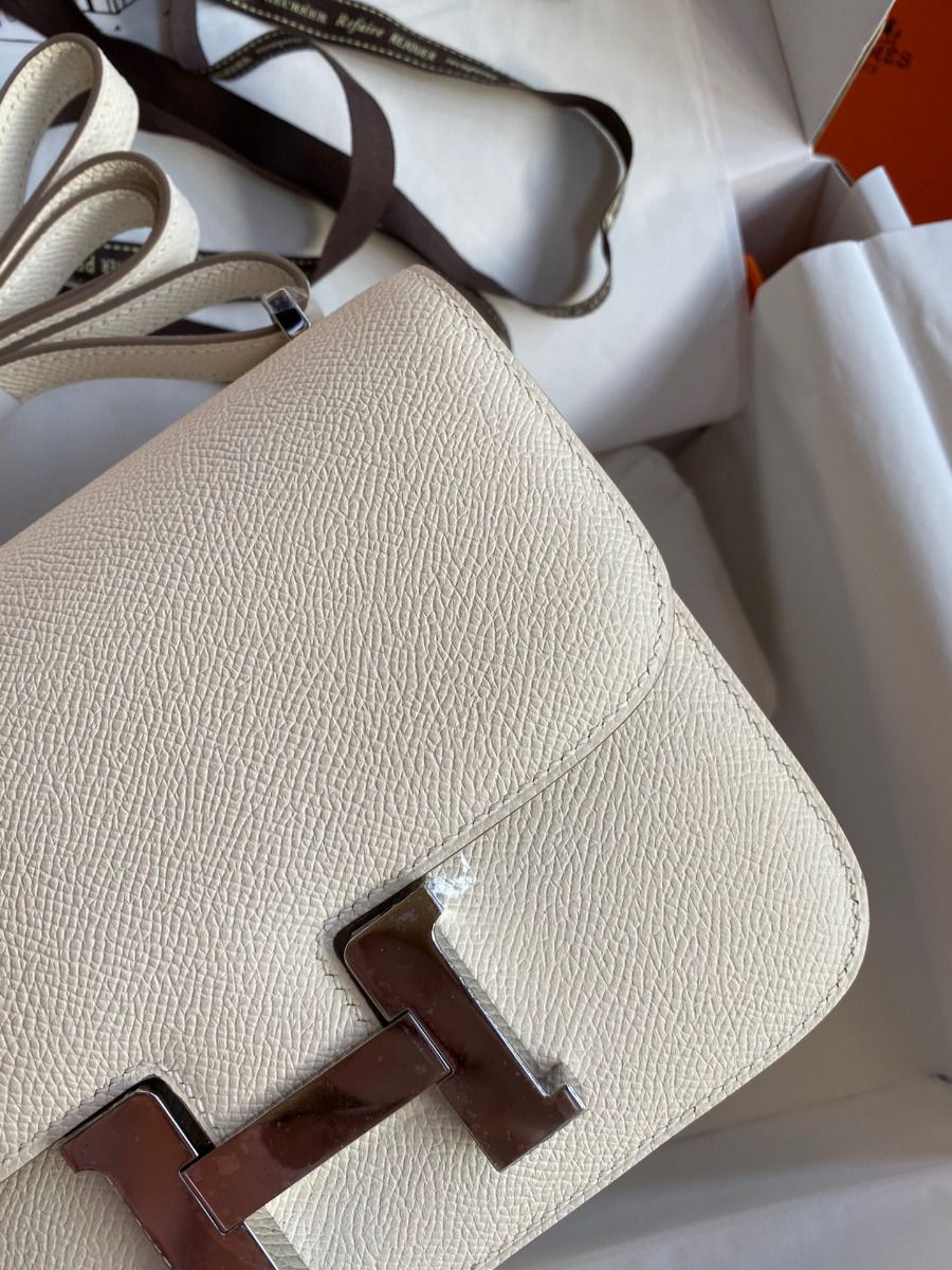 Hermes Constance 18 Handmade Bag In Craie Epsom Calfskin - Image 5
