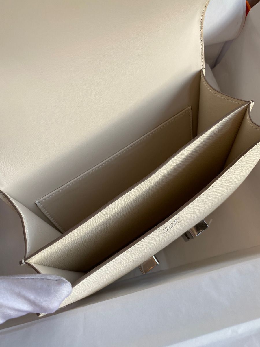 Hermes Constance 18 Handmade Bag In Craie Epsom Calfskin - Image 9