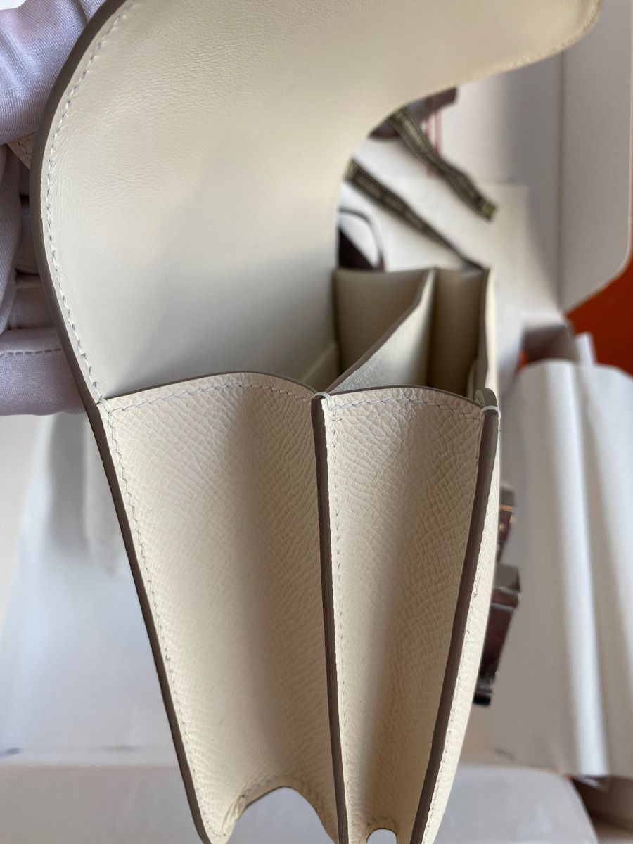 Hermes Constance 18 Handmade Bag In Craie Epsom Calfskin - Image 10