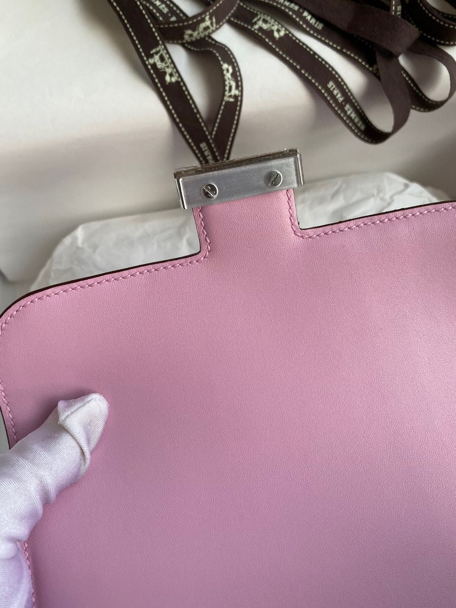 Hermes Constance 18 Handmade Bag In Mauve Sylvestre Epsom Calfskin - Image 10