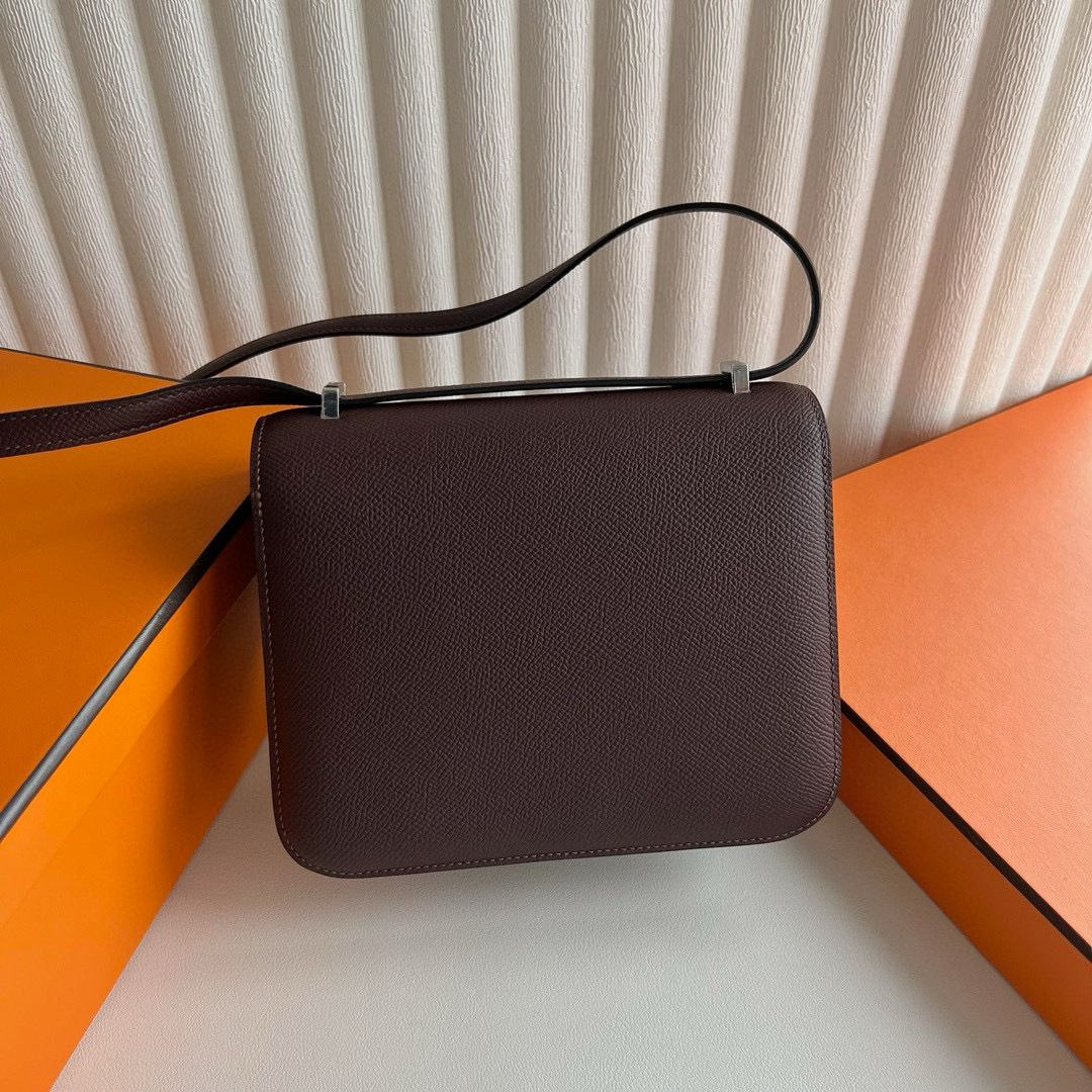 Hermes Constance 18 Handmade Bag in Rouge Sellier Epsom Calfskin - Image 8