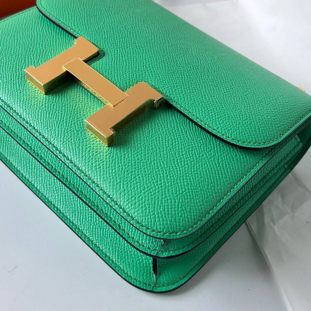 Hermes Constance 18 Handmade Bag In Vert Comics Epsom Calfskin - Image 5