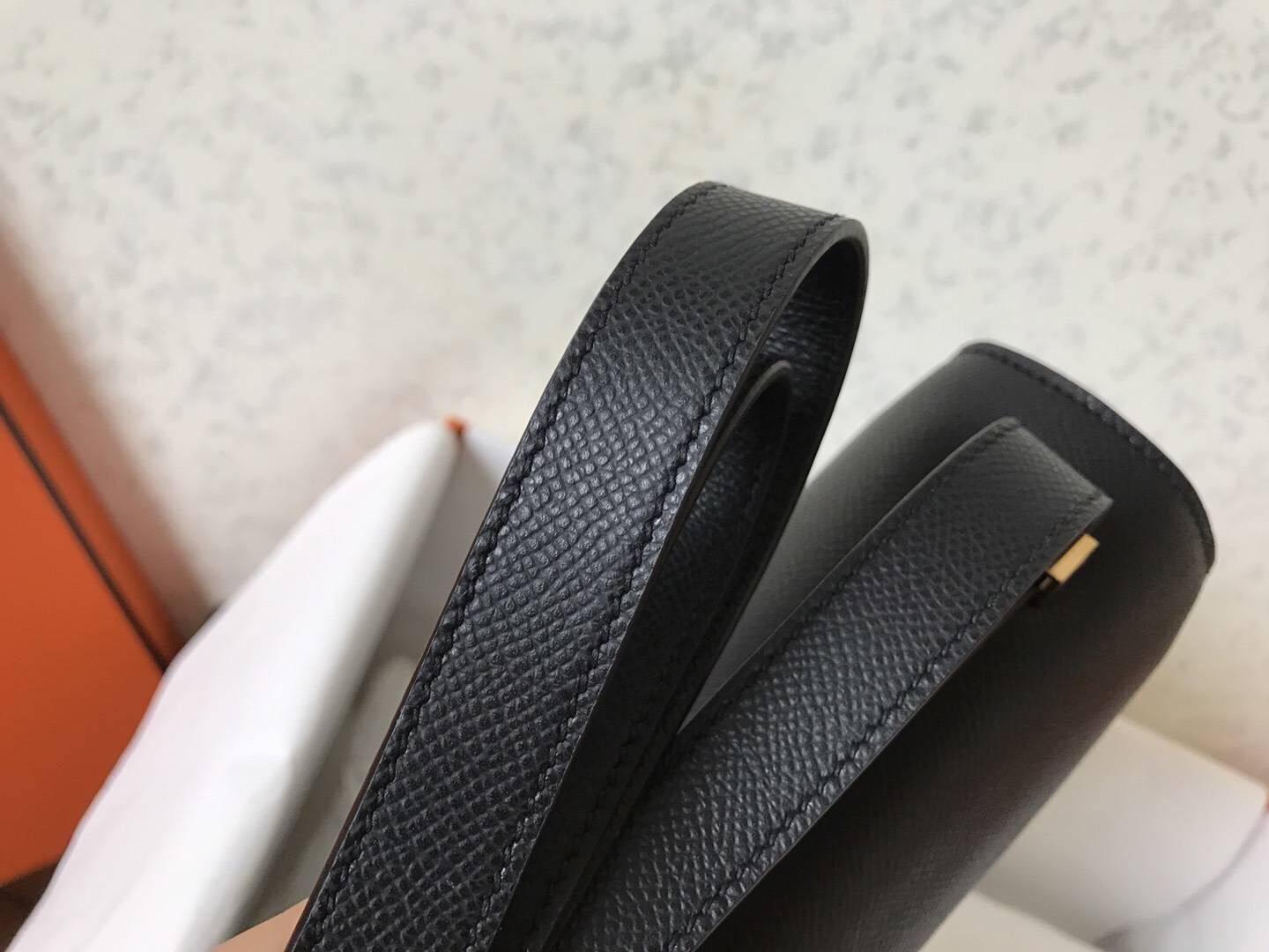 Hermes Constance 24 Handmade Bag In Black Epsom Leather - Image 6