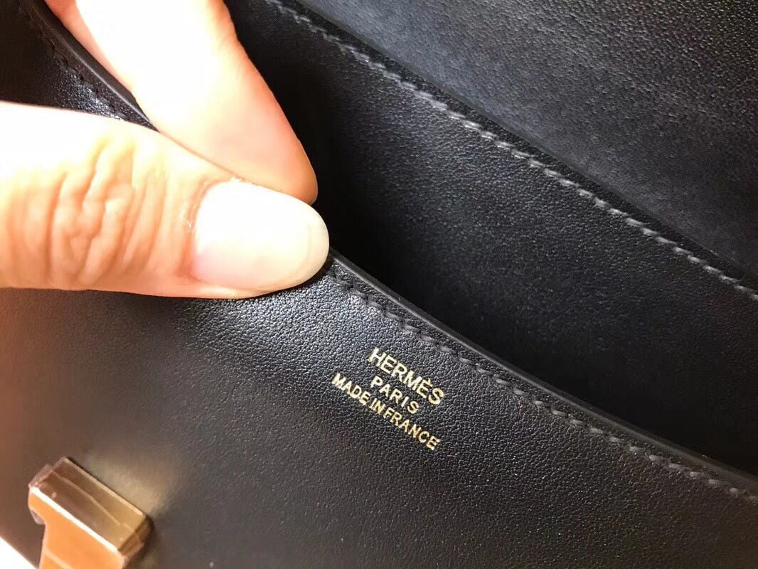 Hermes Constance 24 Handmade In Black Swift Leather - Image 4