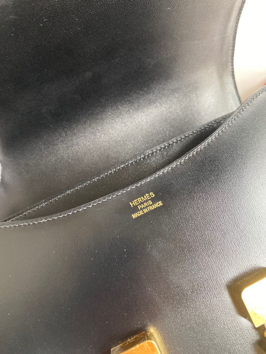 Hermes Constance 24 Handmade Bag In Black Box Calfskin - Image 7