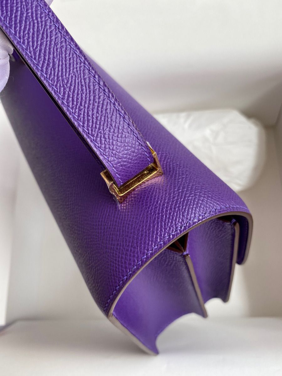 Hermes Constance 24 Handmade Bag In Crocus Epsom Calfskin - Image 5