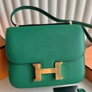 Hermes Constance 1-18 Mirror Bag in Vert Vertigo Epsom Calfskin