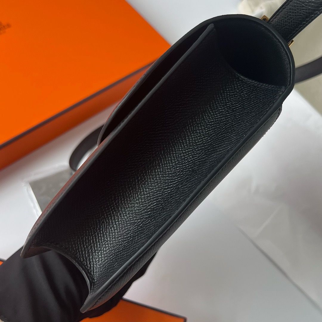 Hermes Constance 1-24 Mirror Bag In Black Epsom Calfskin - Image 7