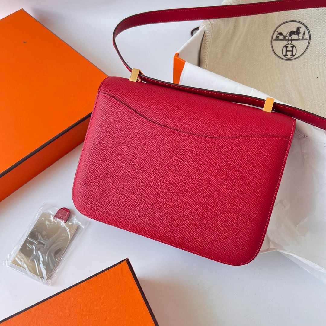 Hermes Constance 1-24 Mirror Bag In Red Epsom Calfskin - Image 4