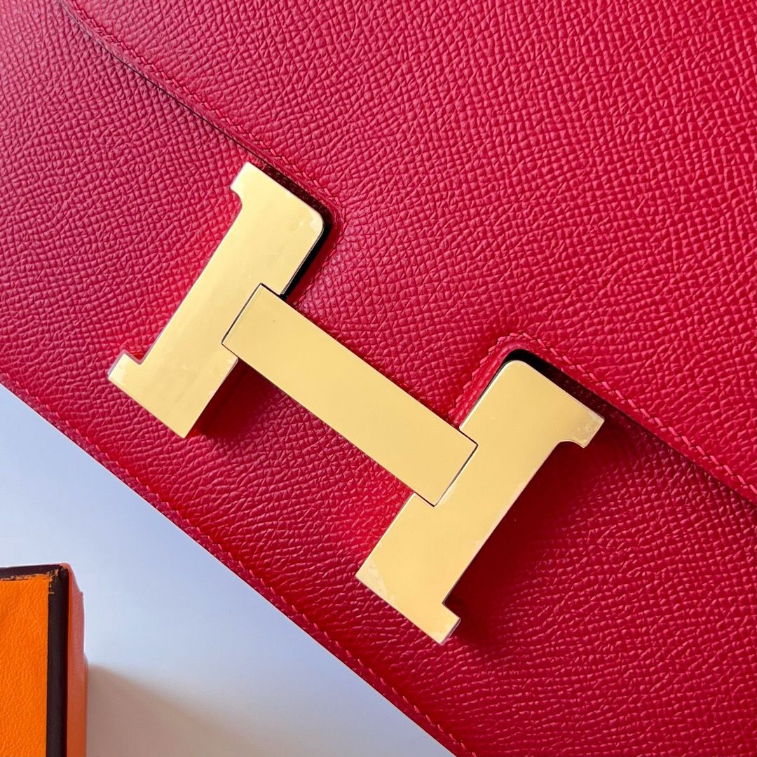Hermes Constance 1-24 Mirror Bag In Red Epsom Calfskin - Image 5