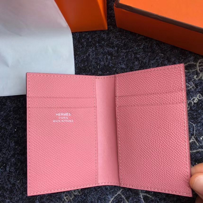 Hermes MC² Euclide Card Holder In Pink Epsom Leather - Image 3