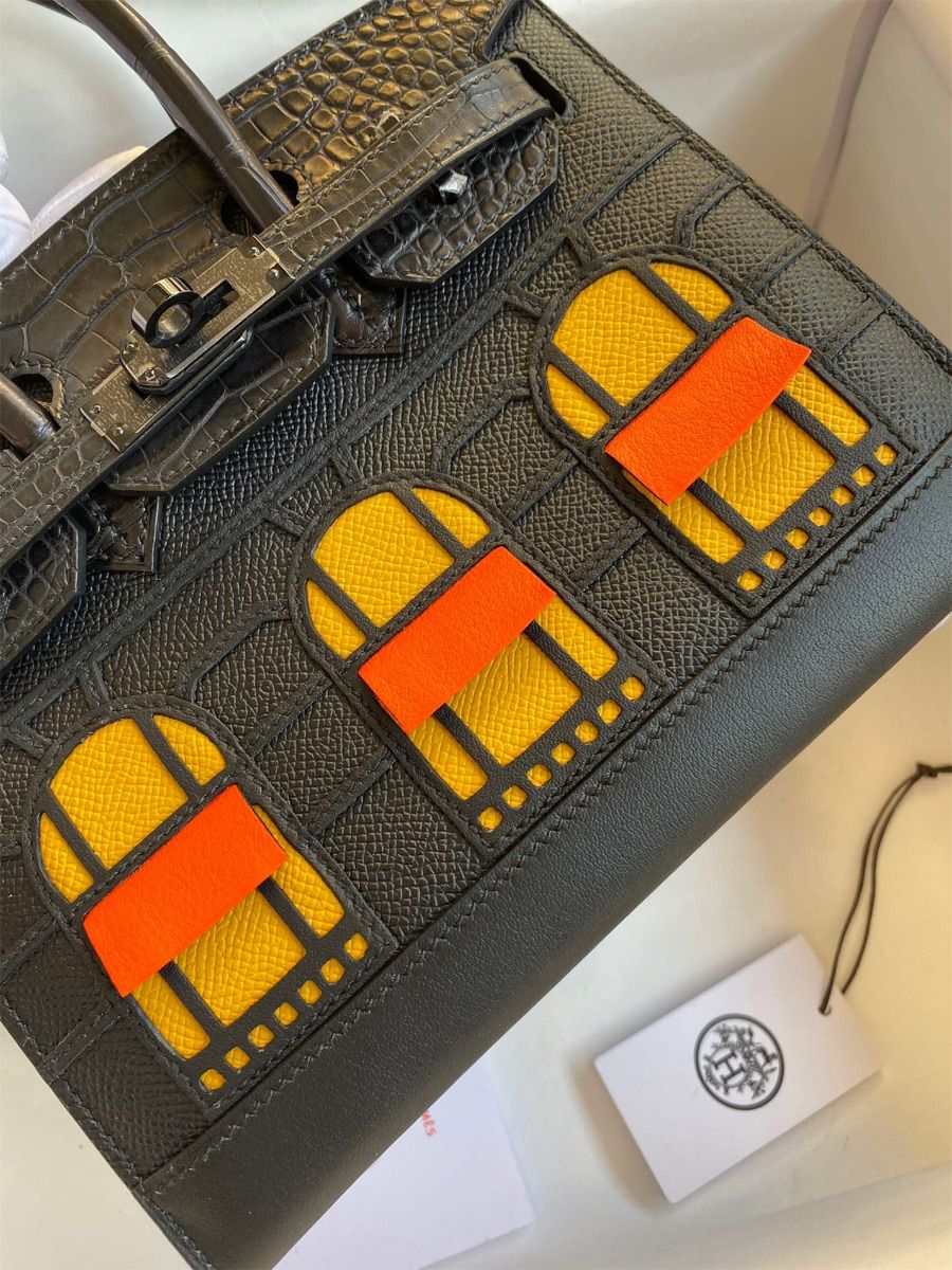 Hermes So Black Midnight Faubourg Birkin 20 Sellier Limited Edition Bag - Image 8