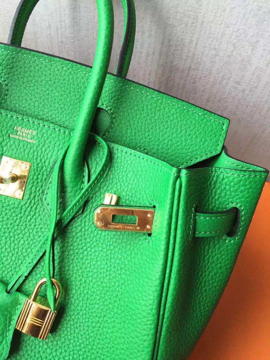 Hermes Birkin 25 Handmade Bag In Bambou Clemence Leather - Image 6