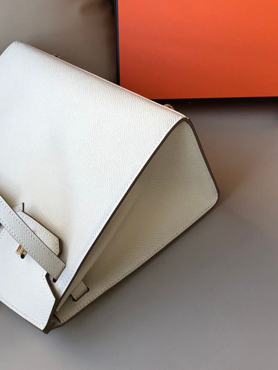 Hermes Birkin 25 Sellier Handmade Bag In Craie Epsom Calfskin - Image 6