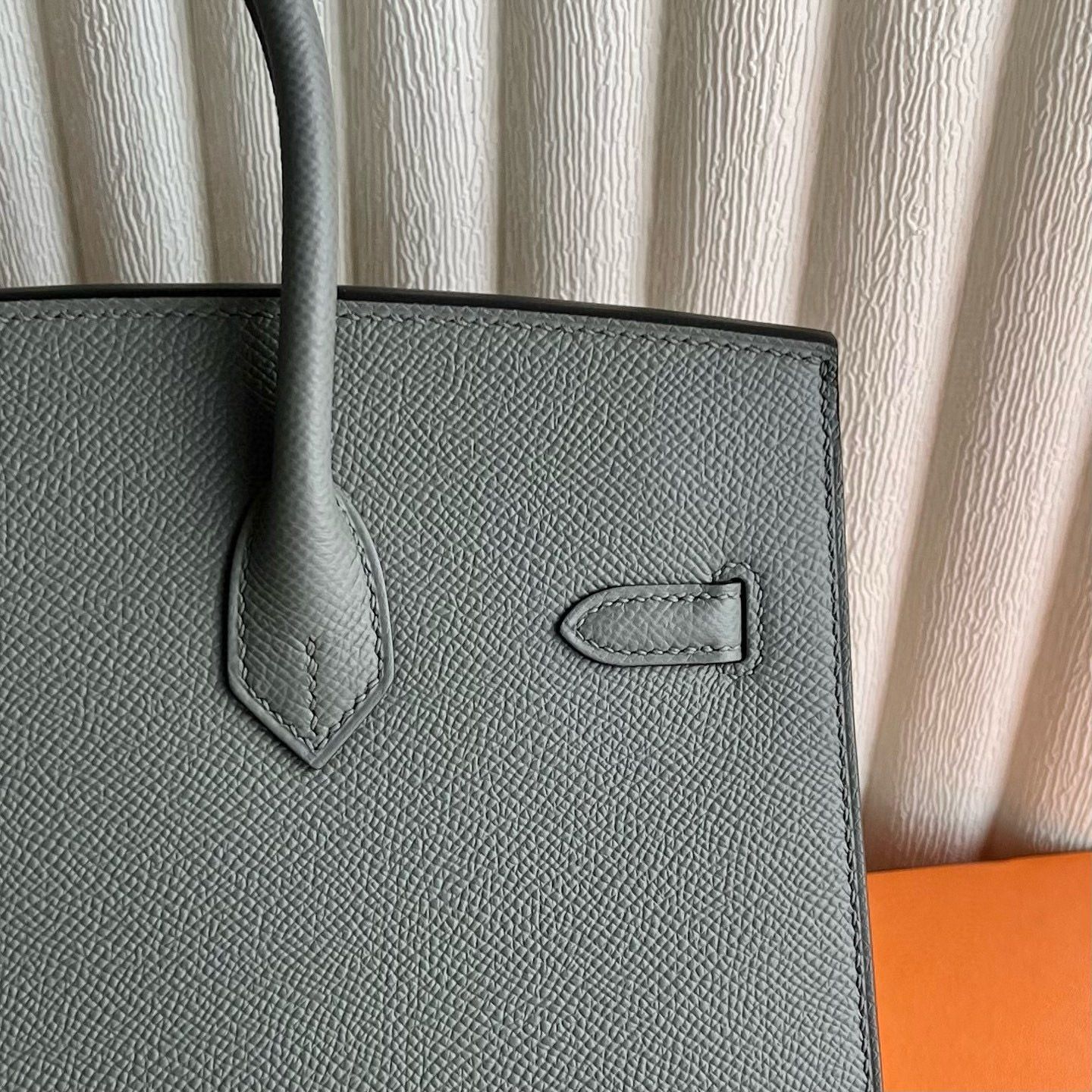 Hermes Birkin 25 Sellier Handmade Bag in Gris Meyer Epsom Calfskin - Image 5