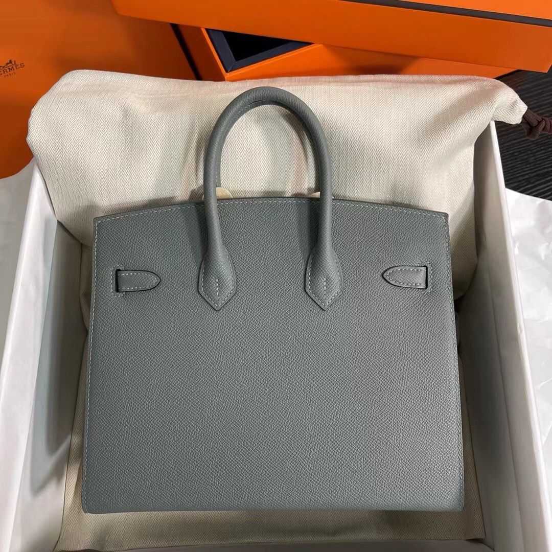 Hermes Birkin 25 Sellier Handmade Bag In Vert Amanda Epsom Calfskin - Image 6