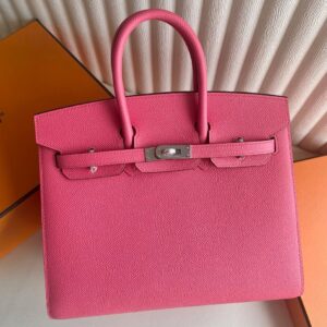 Hermes Birkin 25 Sellier Handmade Bag in Rose Azalee Epsom Calfskin
