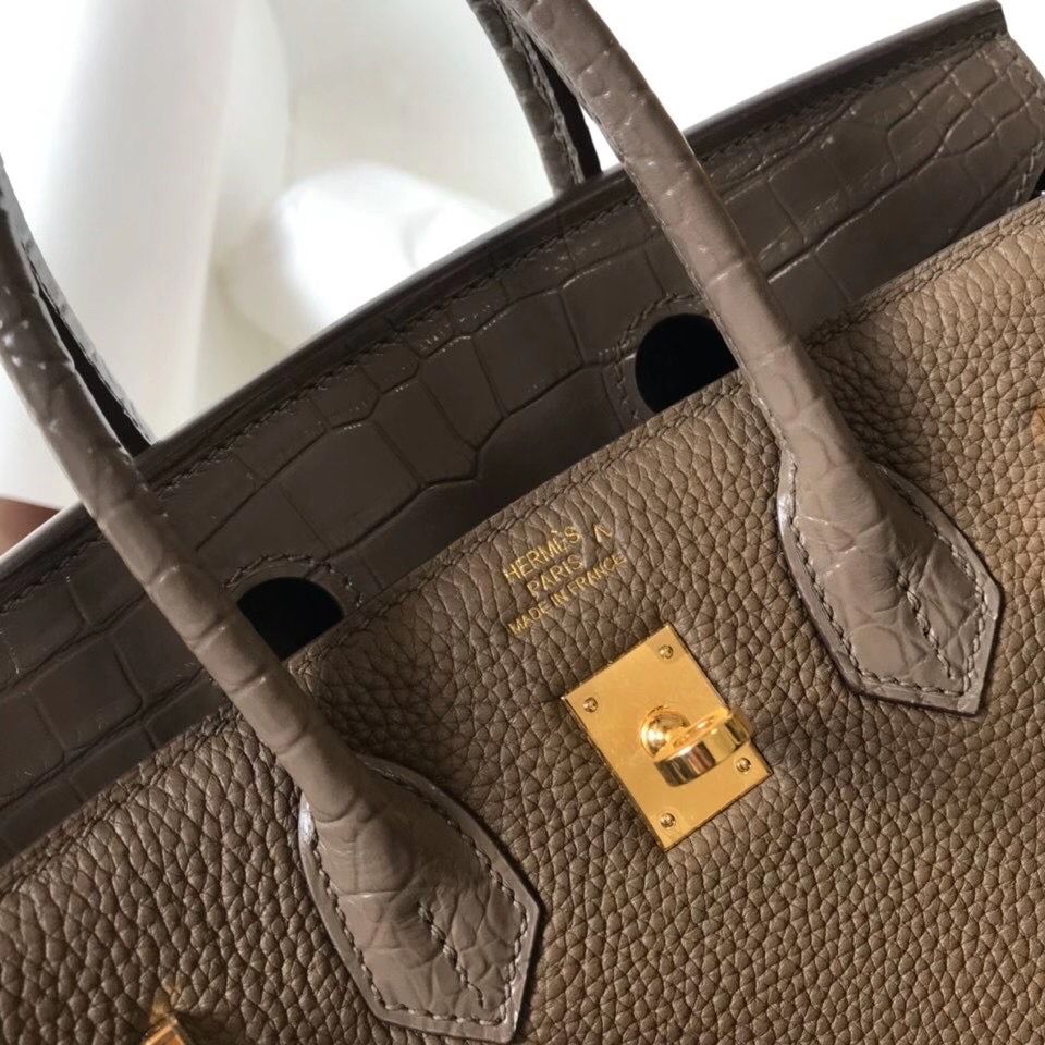 Hermes Touch Birkin 25cm Limited Edition Taupe Bag - Image 7