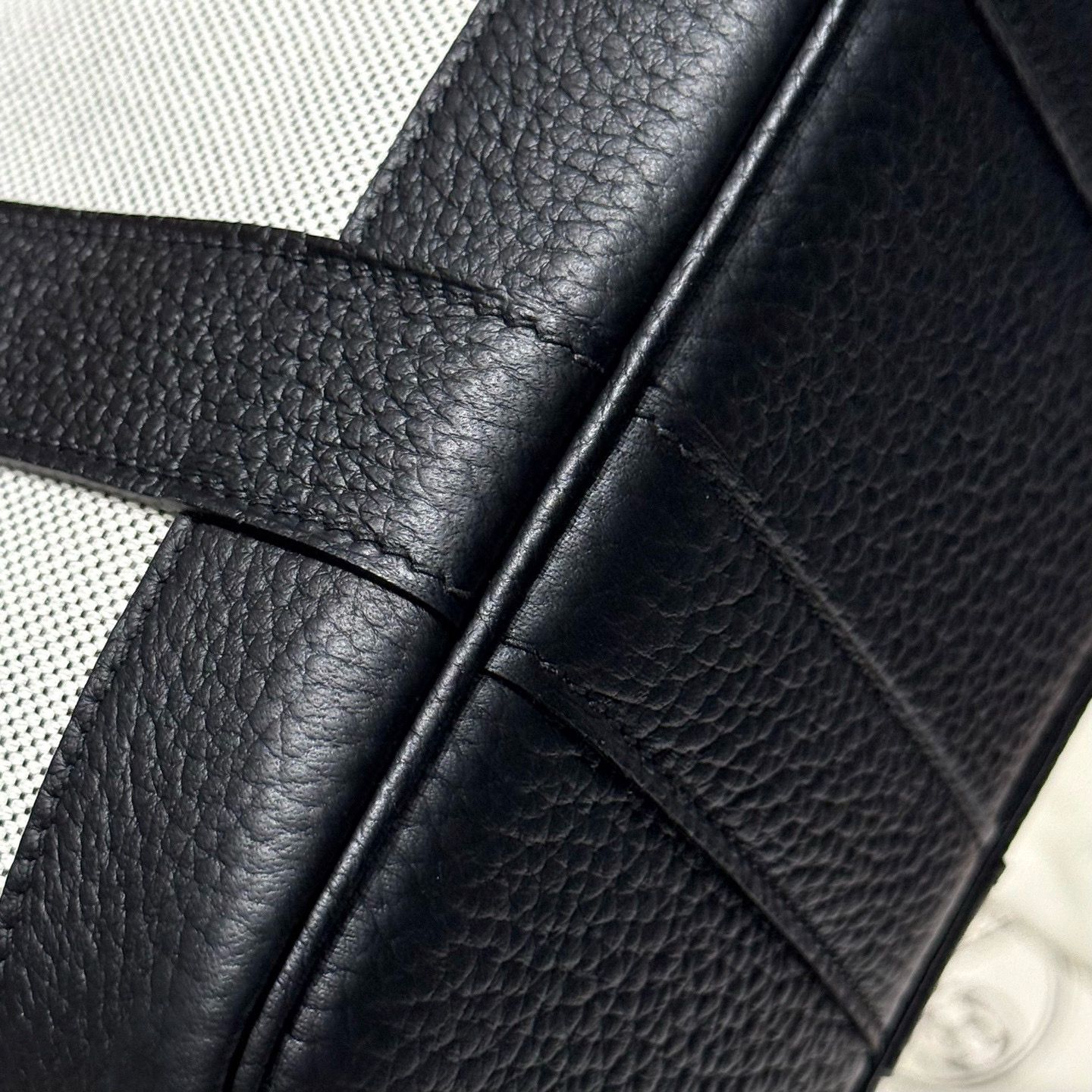 Hermes Neo Garden Party 23 Bag in Canvas and Black Negonda Calfskin - Image 9