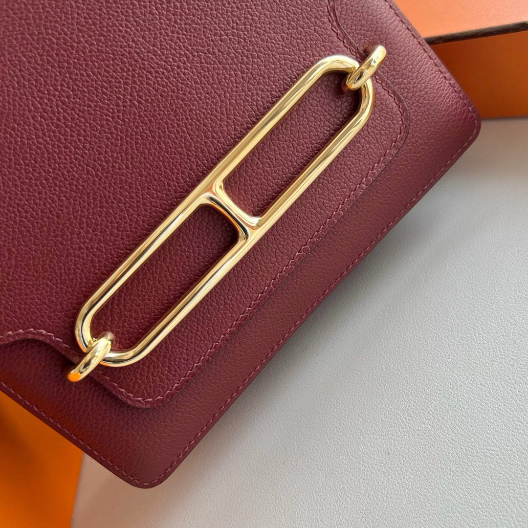 Hermes Roulis Mini 18 Bag in Rouge H Evercolor Calfskin - Image 3