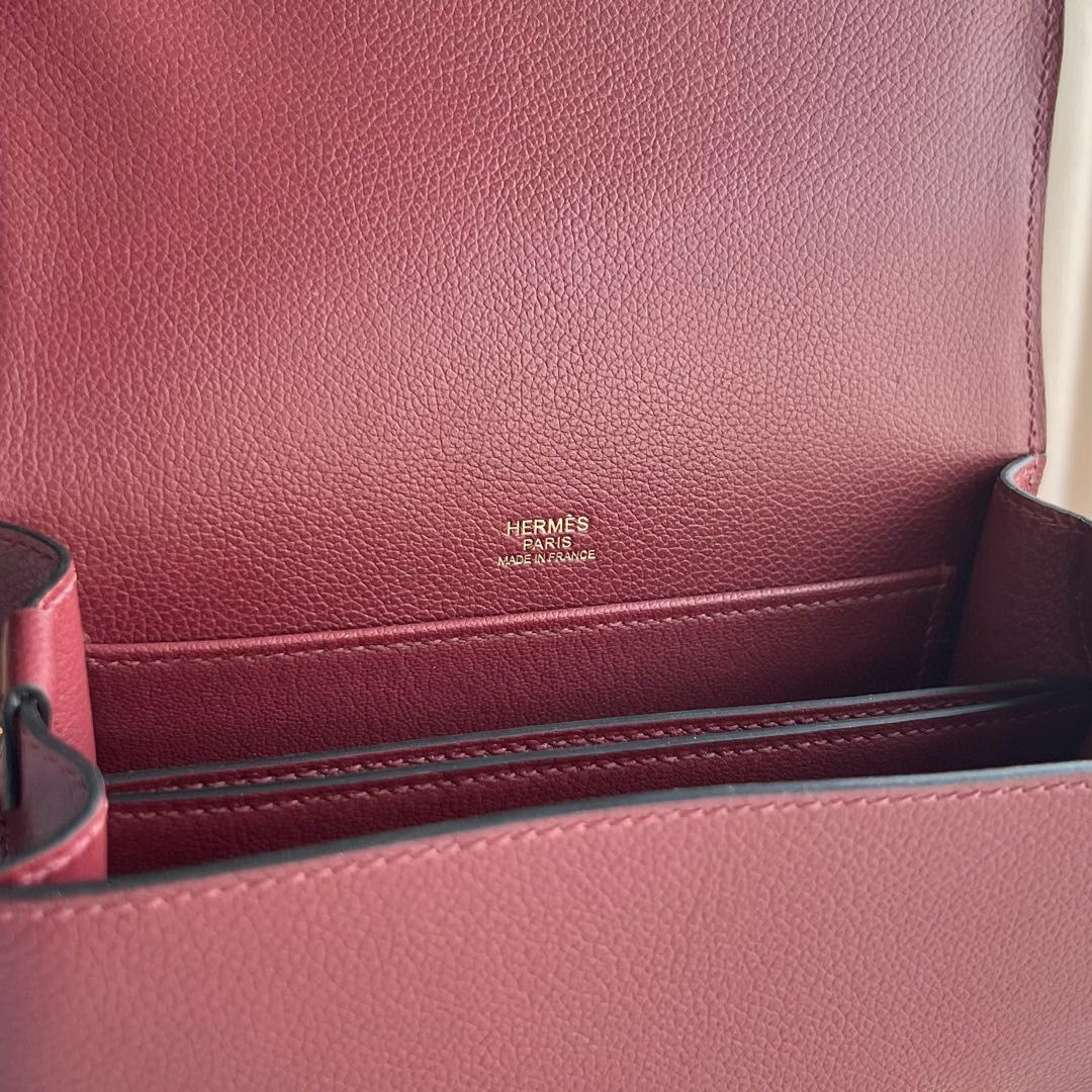 Hermes Roulis Mini 18 Bag in Rouge H Evercolor Calfskin - Image 8