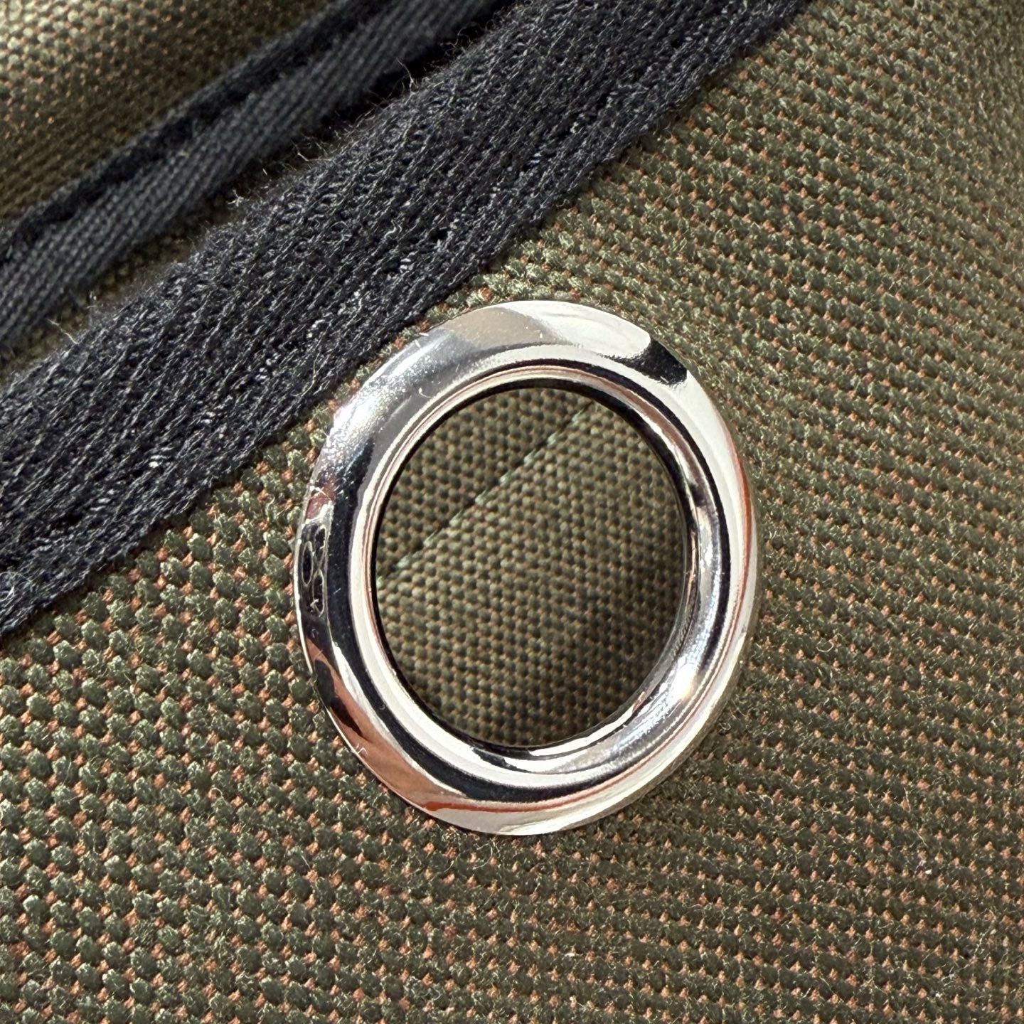 Hermes Herbag Zip 20 Bag in Green Canvas and Black Hunter Calfskin - Image 12