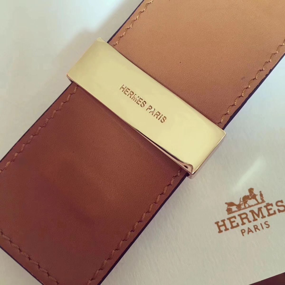 Hermes Blue Epsom Collier de Chien Bracelet Size S - Image 4