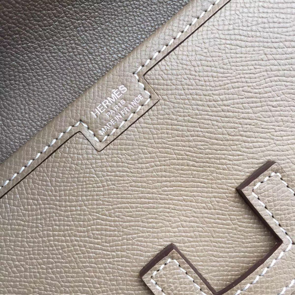 Hermes Jige Elan 29 Clutch Bag In Etoupe Epsom Calfskin - Image 5