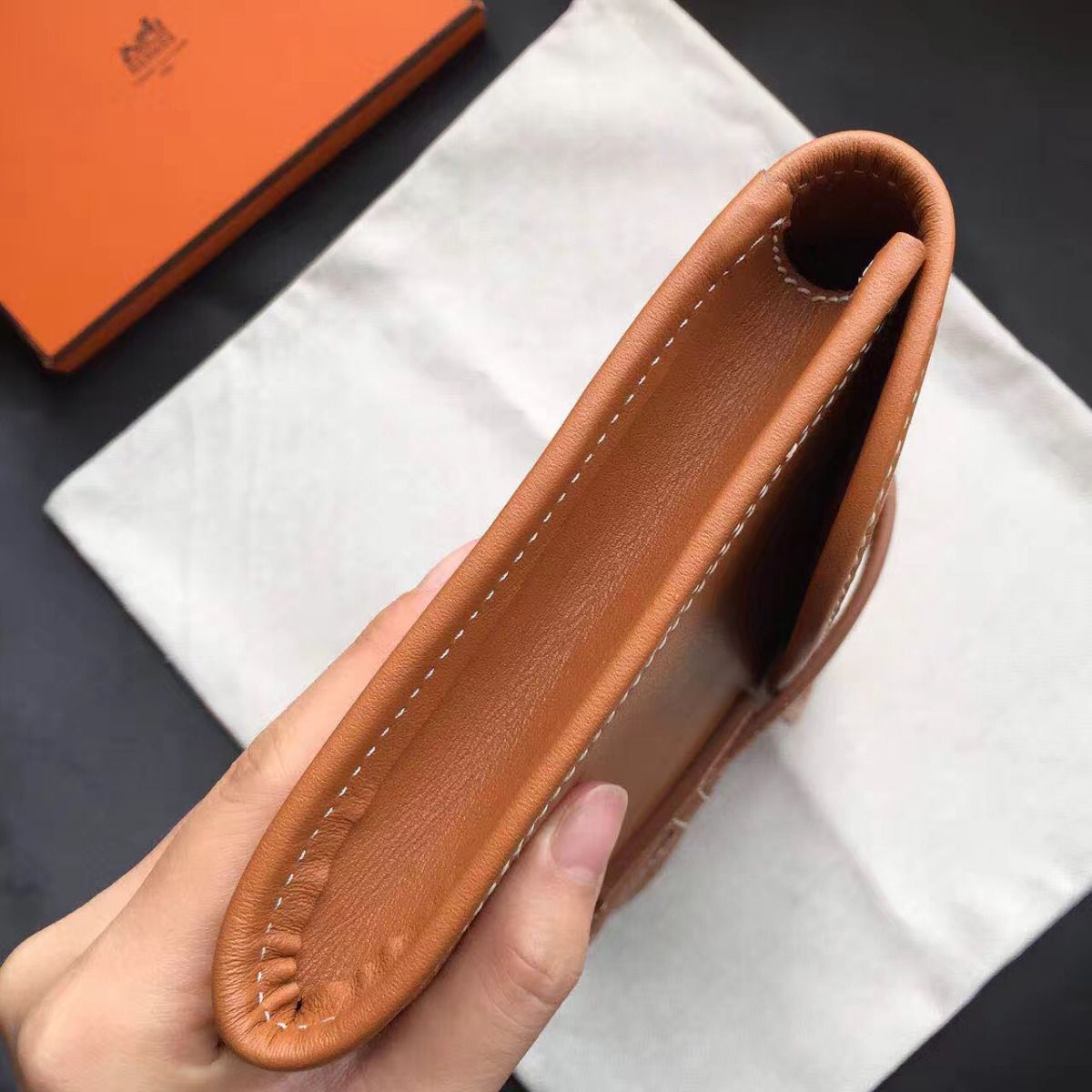 Hermes Jige Elan 29 Clutch In Gold Swift Calfskin - Image 7