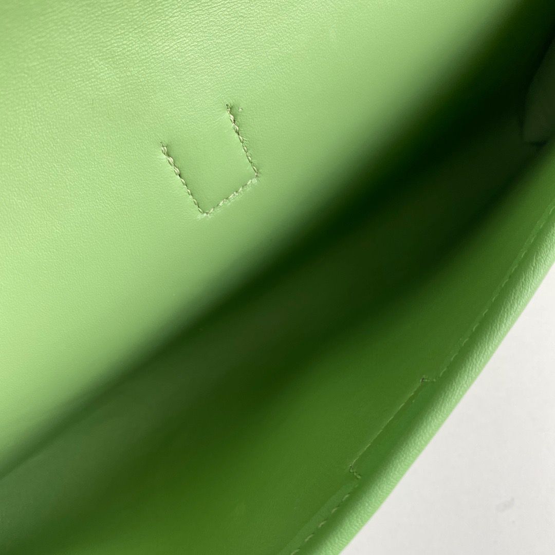 Hermes Jige Elan 29 Clutch Bag In Vert Criquet Swift Calfskin - Image 9