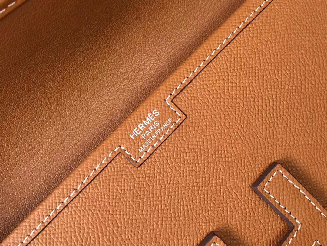 Hermes Jige Elan 29 Clutch In Gold Epsom Leather - Image 7