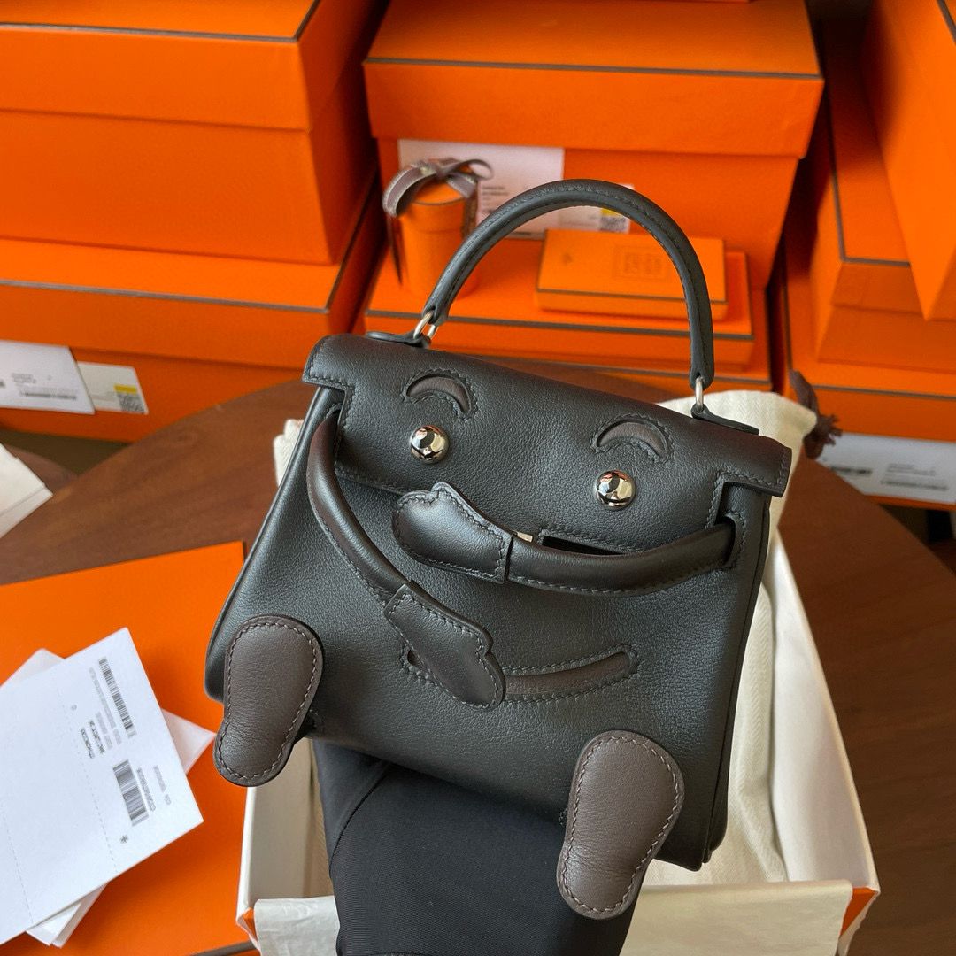 Hermes Kelly Doll Quelle Idole Bag in Black Swift Calfskin - Image 4