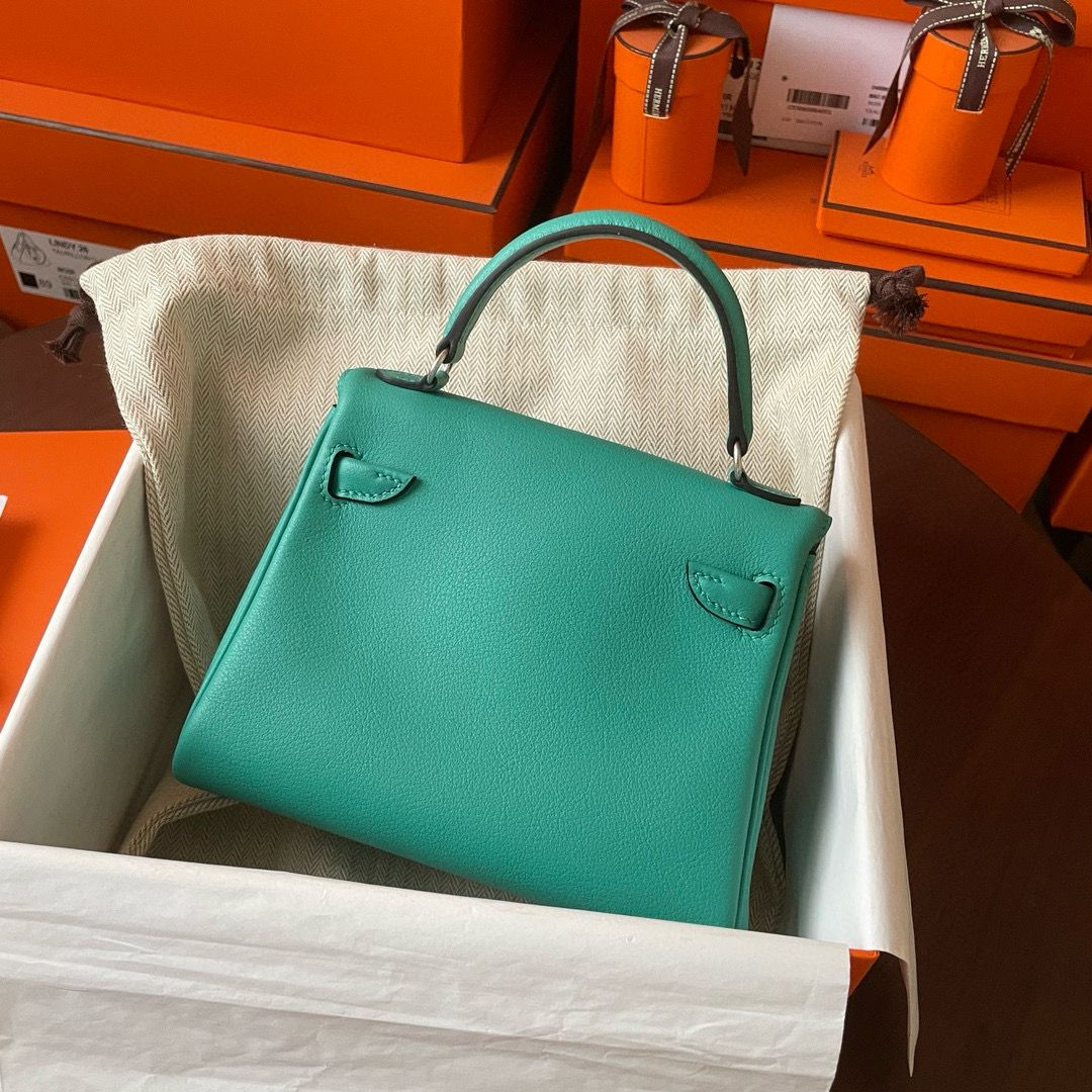 Hermes Kelly Doll Quelle Idole Bag in Vert Verone Swift Calfskin - Image 7