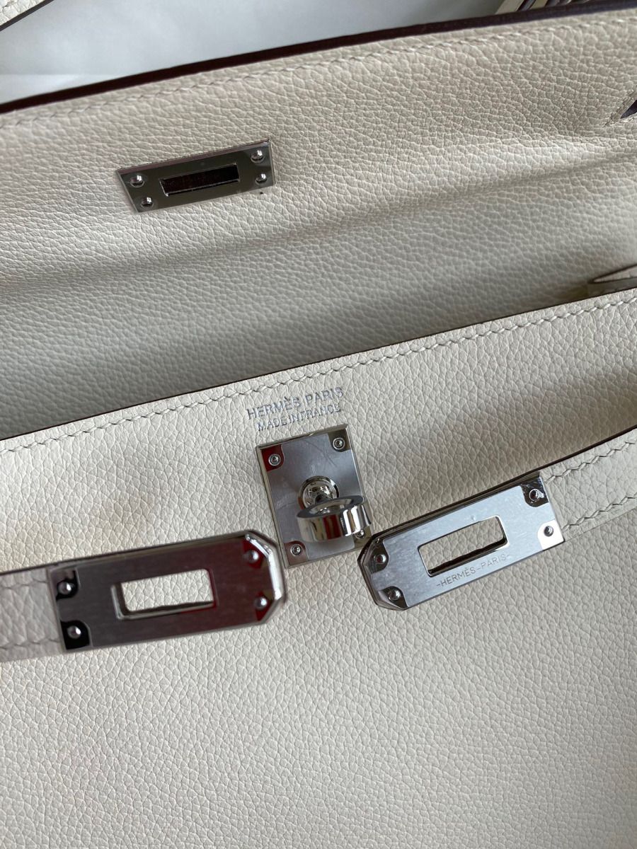 Hermes Kelly Danse II Bag In Nata Evercolor Calfskin - Image 7