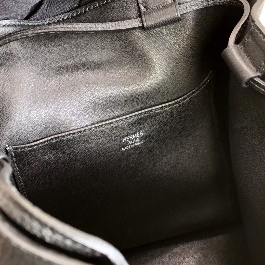 Hermes Licol 17cm Bag In Black Evercolor Calfskin - Image 8