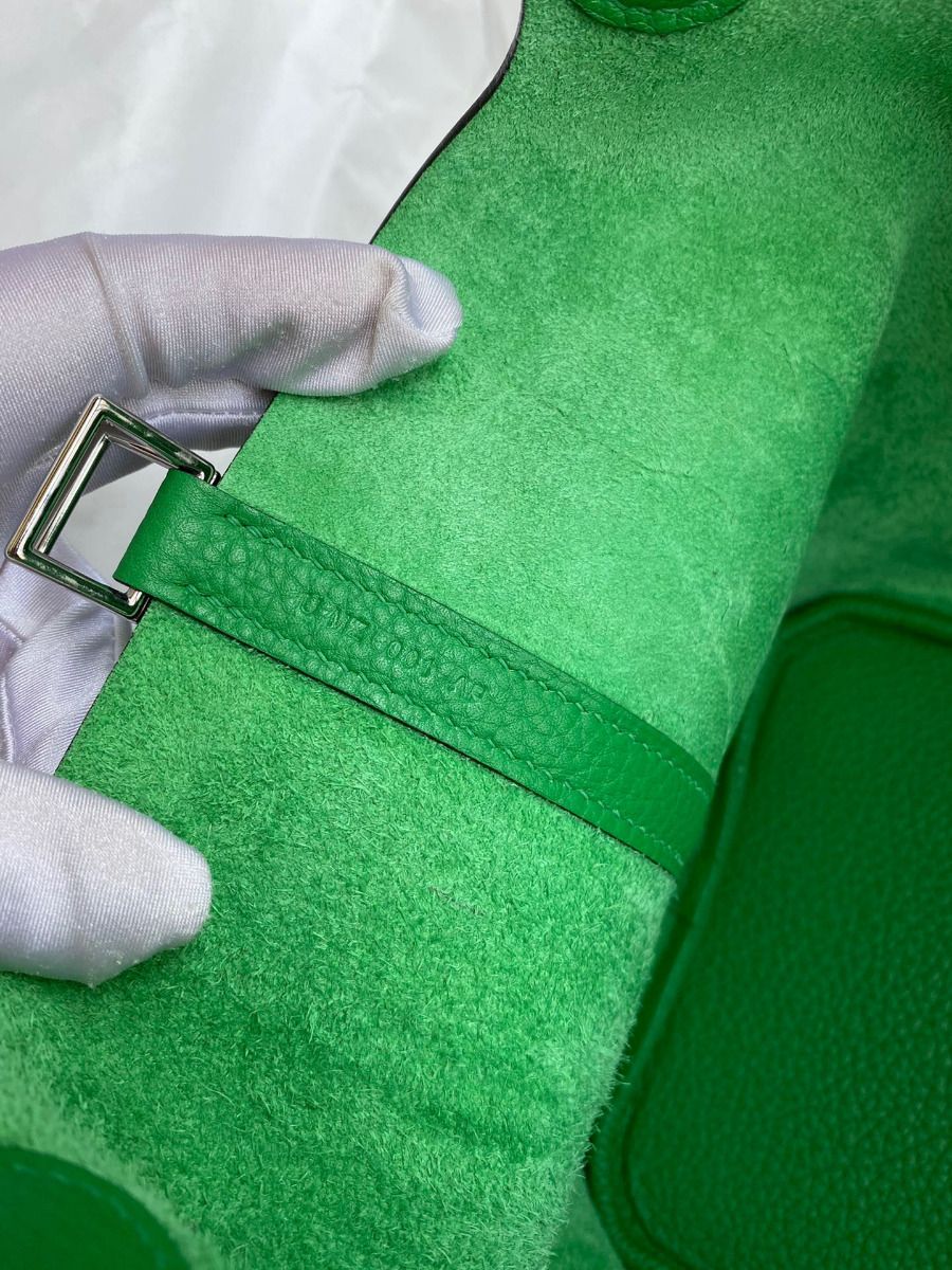 Hermes Picotin Lock 18 Handmade Bag in Bambou Clemence Leather - Image 8