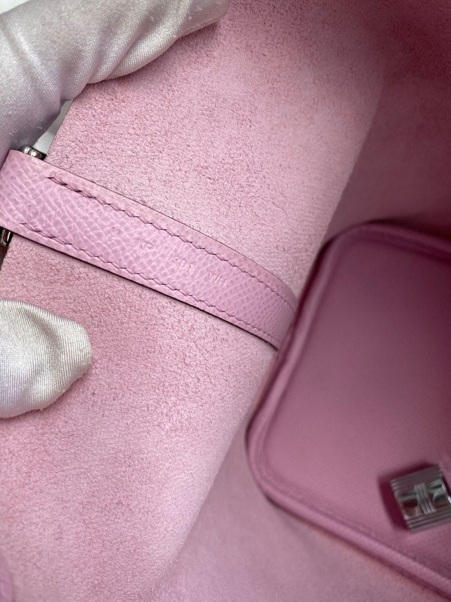 Hermes Picotin Lock 18 Tressage De Cuir Bag in Mauve Sylvestre Epsom Calfskin - Image 8