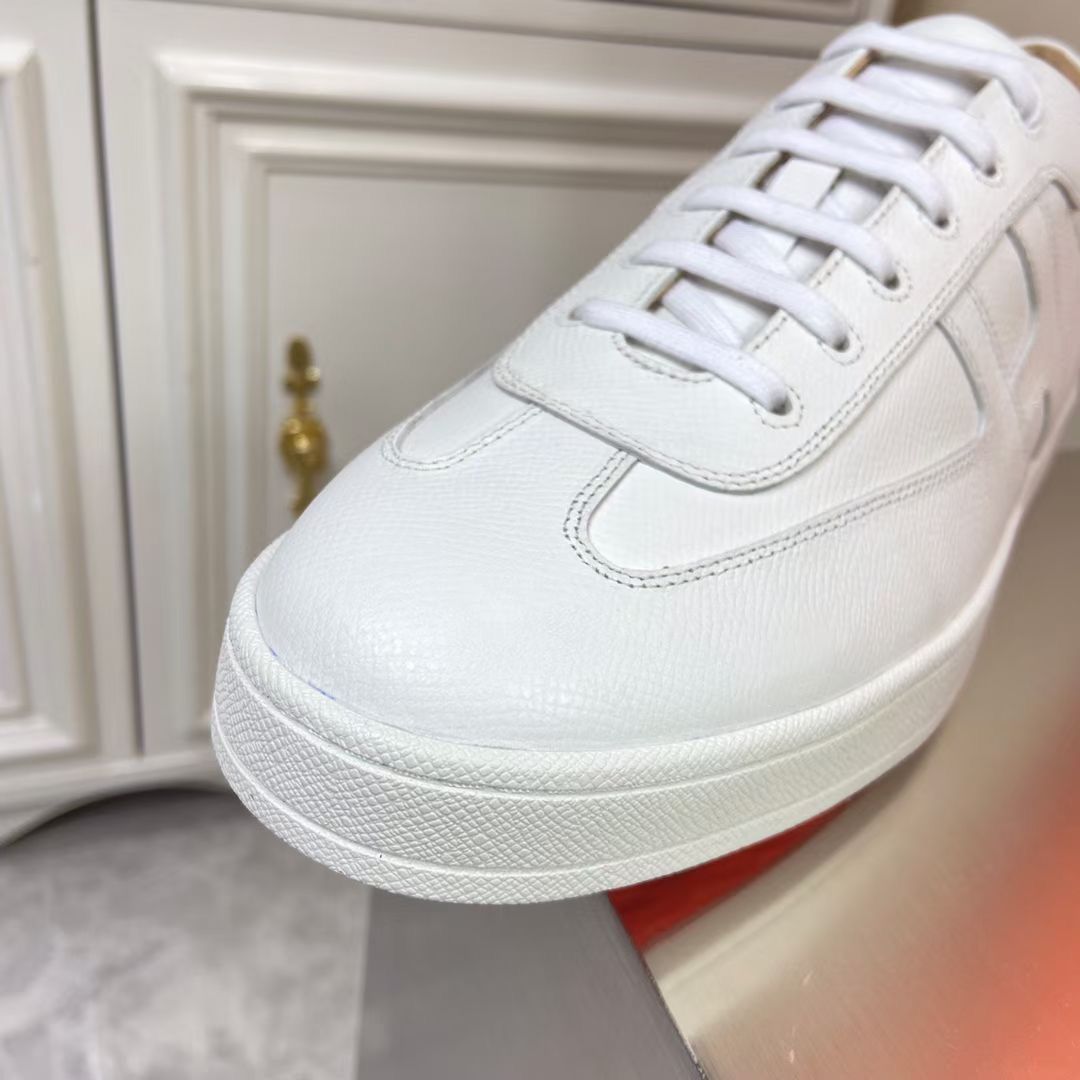 Hermes Boomerang Sneakers In White Epsom Leather - Image 7