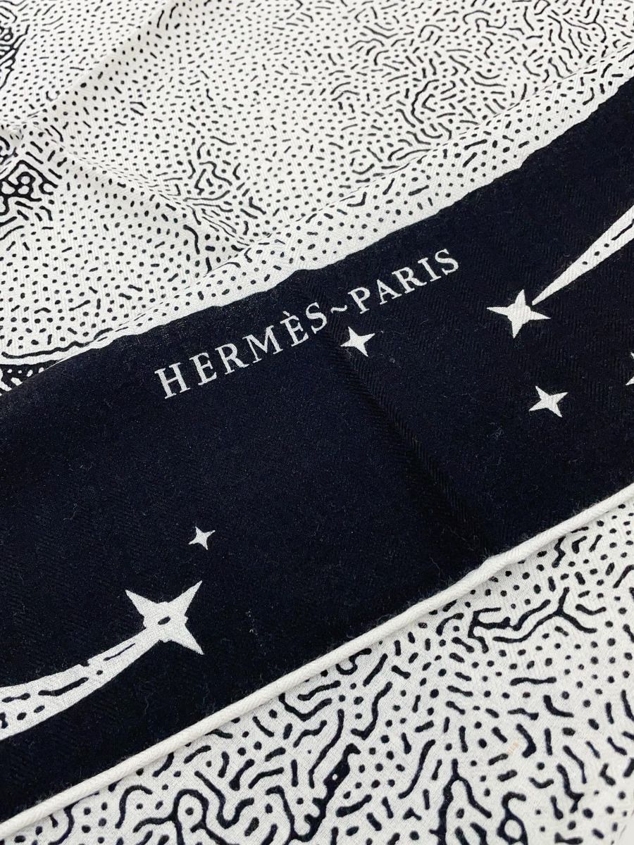 Hermes Black Clair de Lune Shawl 140 - Image 6