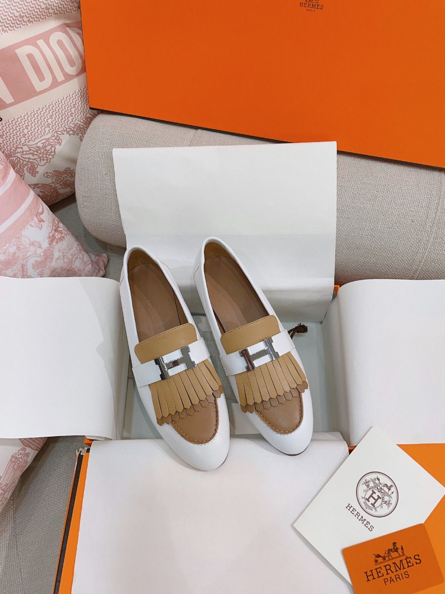 Hermes Women's Royal Loafers in Multicolor Calfksin - Image 8