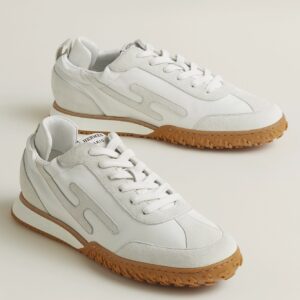 Hermes Women's Jet Sneakers in White Nappa Leather
