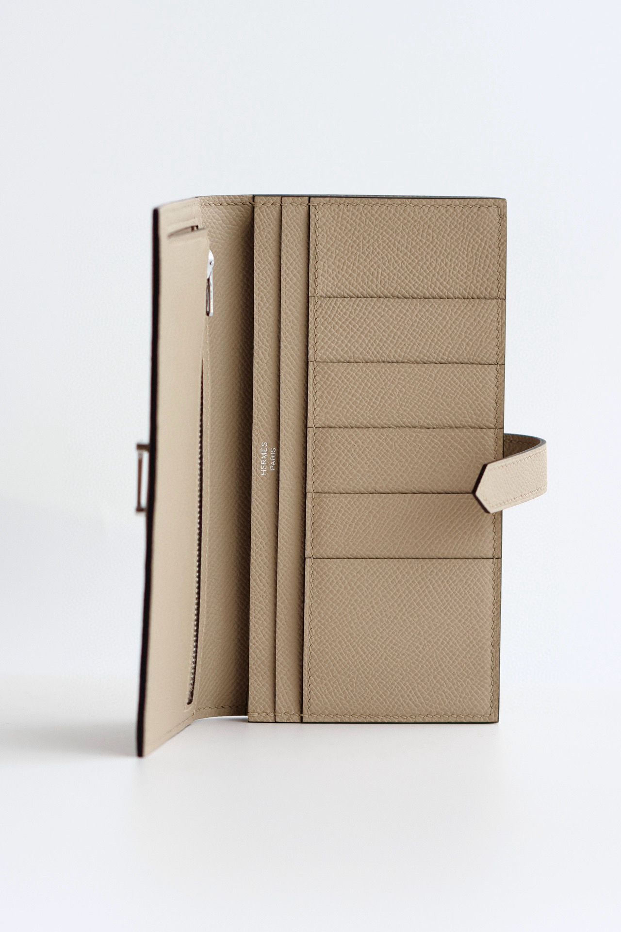 Hermes Bearn Long Handmade Wallet in Trench Epsom Calfskin - Image 4