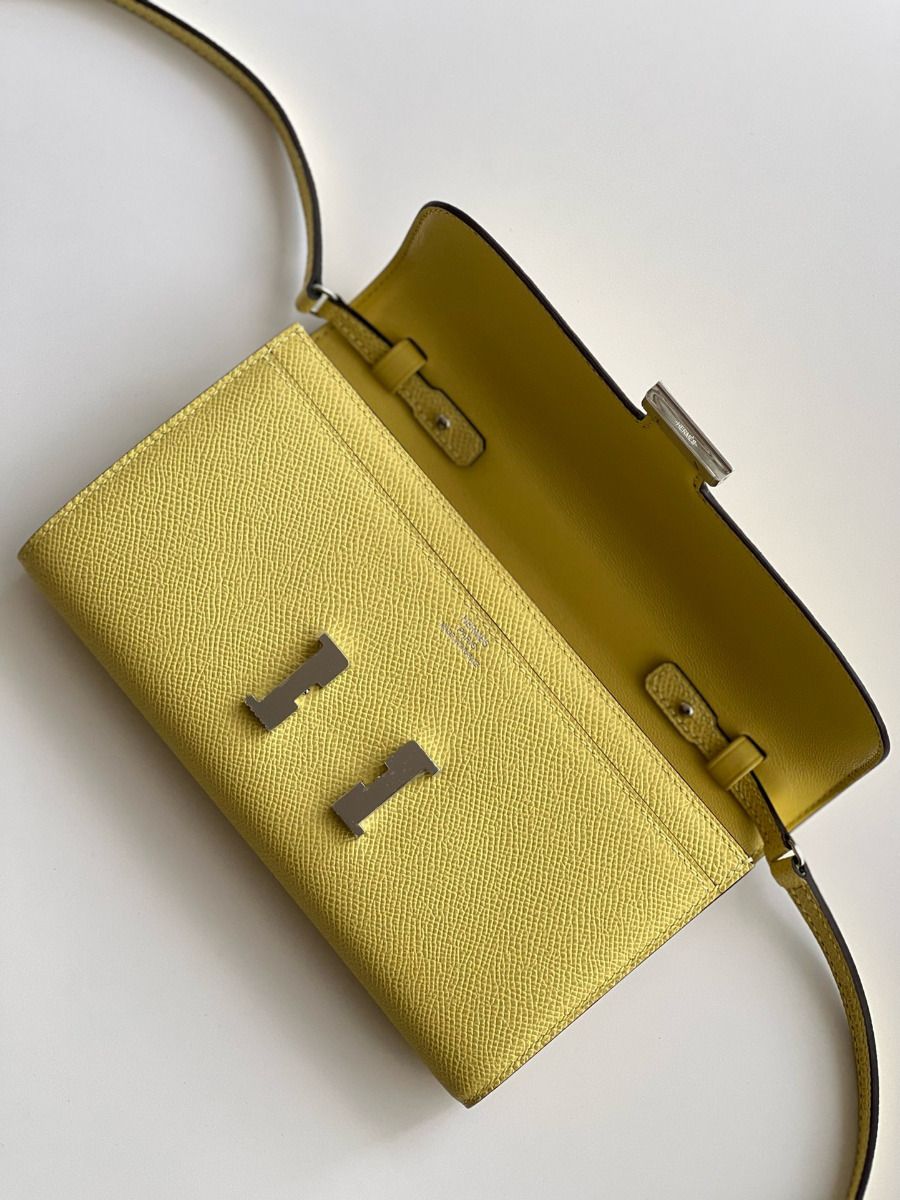 Hermes Constance To Go Wallet in Jaune Poussin Epsom Calfskin - Image 3