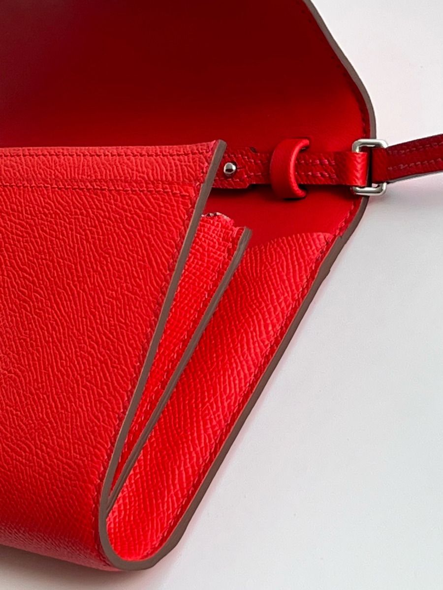 Hermes Constance To Go Wallet in Red Epsom Calfskin - Image 6