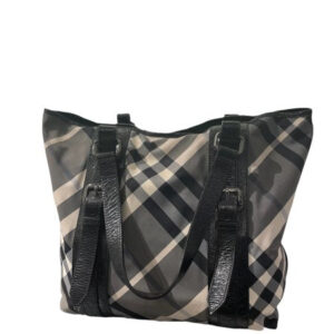 Burberry Black Beat Check Shoulder Bag