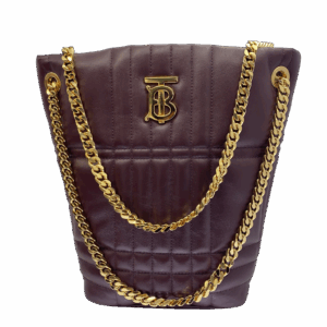 Burberry Burgundy Lola Bucket Bag