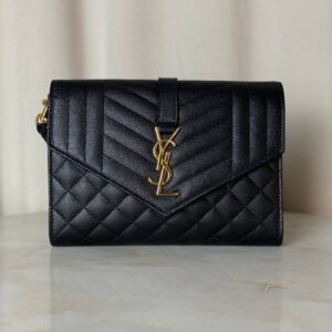 YSL Black Envelope Classic Pouch